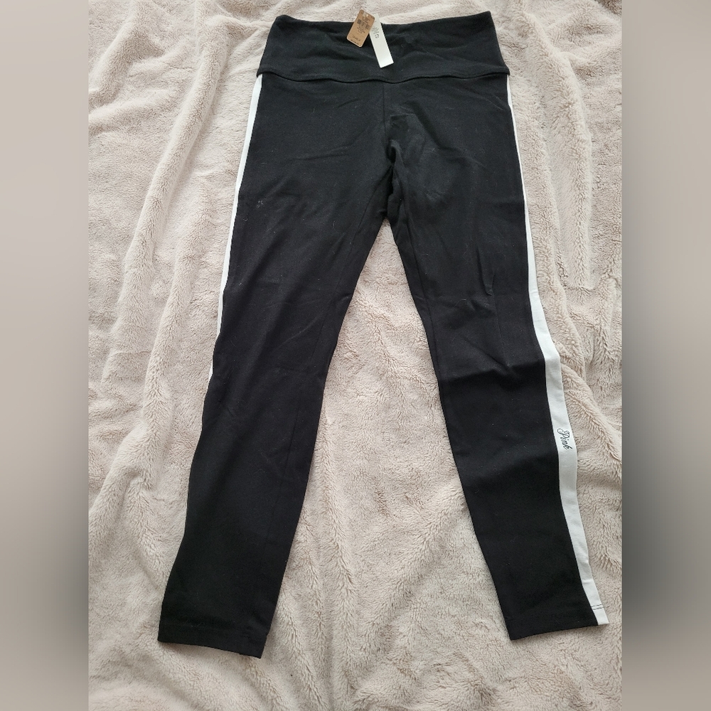 NWT VS Pink Women's Black Leggings